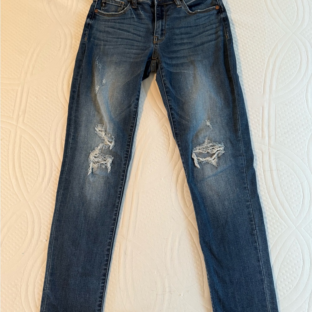 Judy Blue Boyfriend Fit Distressed Blue Women's Jeans